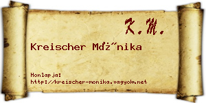 Kreischer Mónika névjegykártya